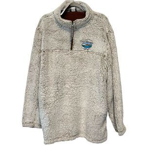 Sherpa Crater Lake Pullover Jacket 2XL Gray Quarter-Zip Unisex Casual